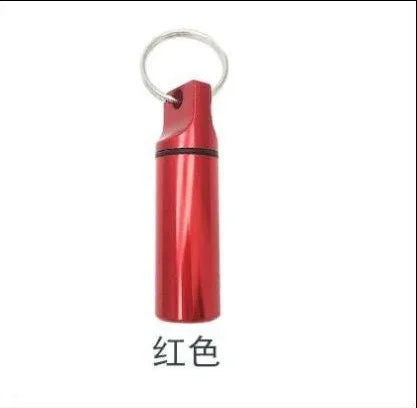 Waterproof Aluminum Pill Box Keychain Carabiner | Travel Case