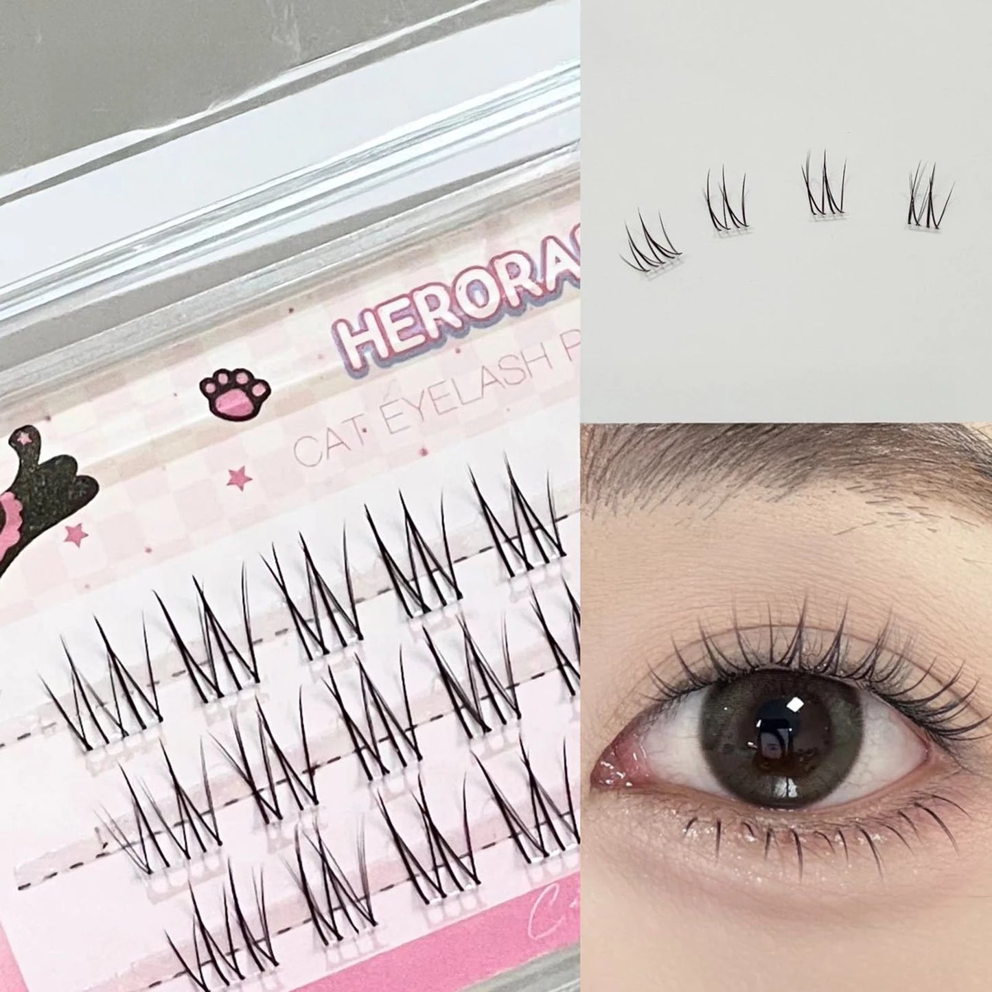 Natural Black Long-lasting Girl Group Fake Lashes 3D Diy Wispy Fluffy Eyelash Extension Perfect Enlarge Your Eyes Makeup Tools Peaceful Pleasures Health and Wellness