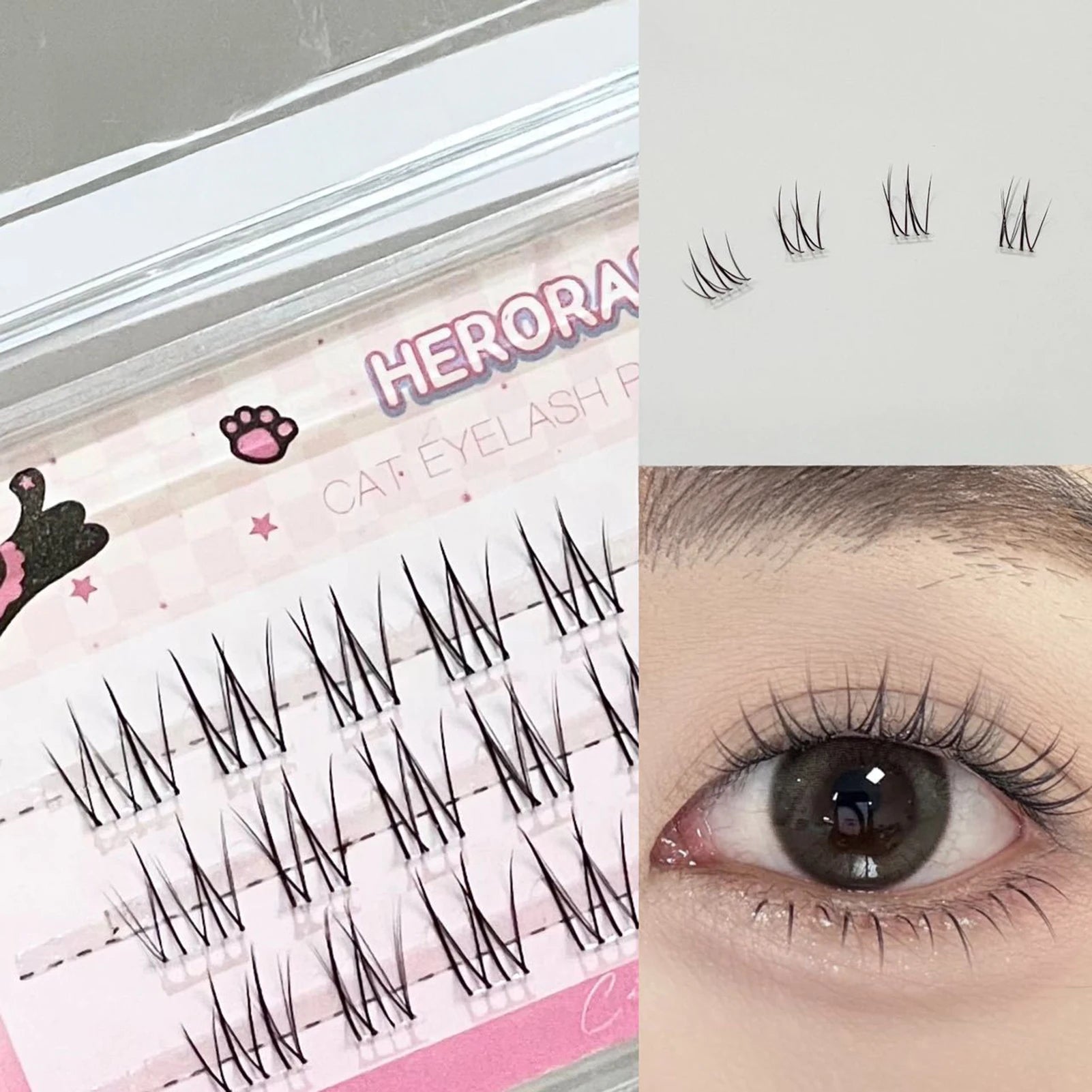 Natural Black Long-lasting Girl Group Fake Lashes 3D Diy Wispy Fluffy Eyelash Extension Perfect Enlarge Your Eyes Makeup Tools Peaceful Pleasures Health and Wellness