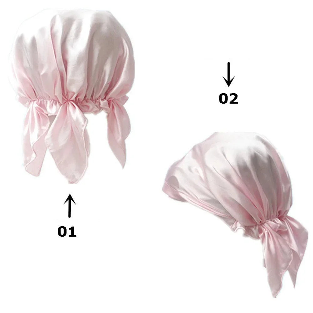 100% Mulberry Silk Sleep Cap – Hair Wrap Beanie for Women