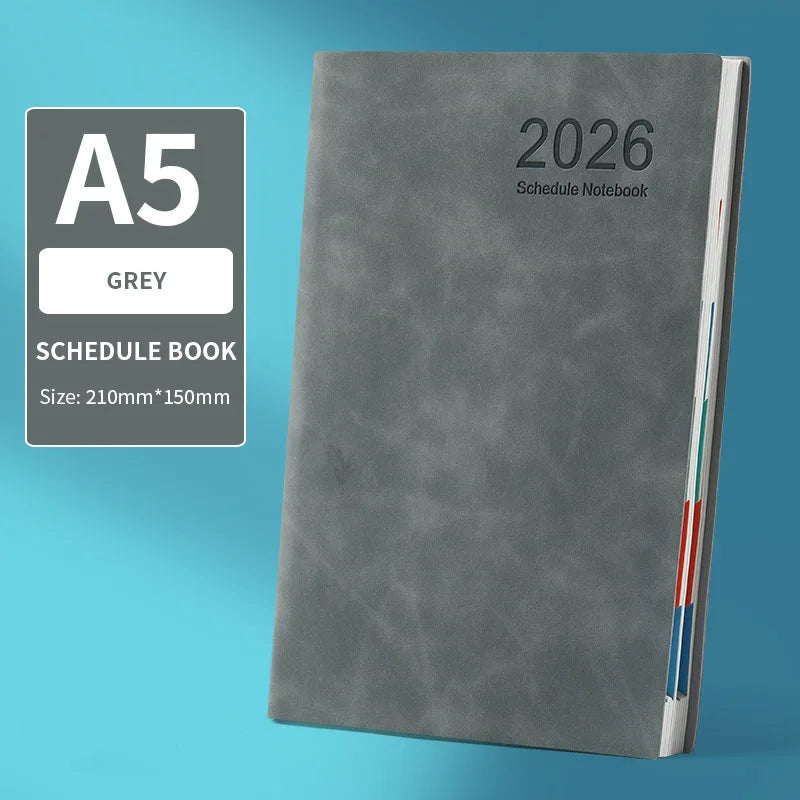 2026 Daily Planner A5 Notebook | Lined Time Management Diary