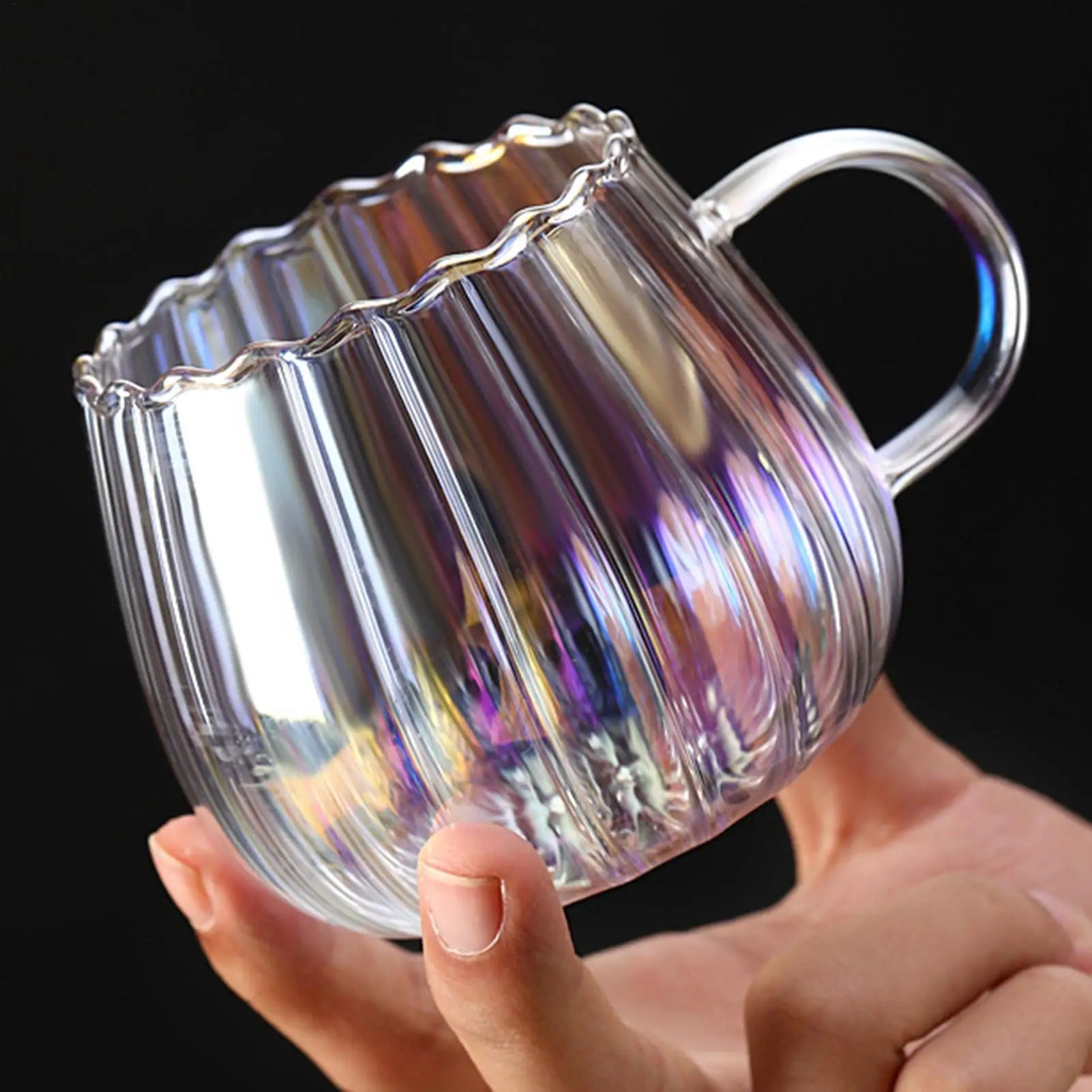 400ml Pumpkin Shape Glass Mug | Dishwasher Safe Coffee & Tea Cup Glass Mug Peaceful Pleasures Health and Wellness