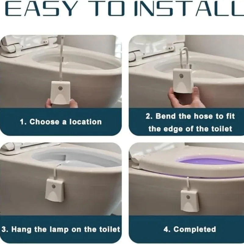 Motion Sensor Toilet Night Light | RGB LED Rechargeable