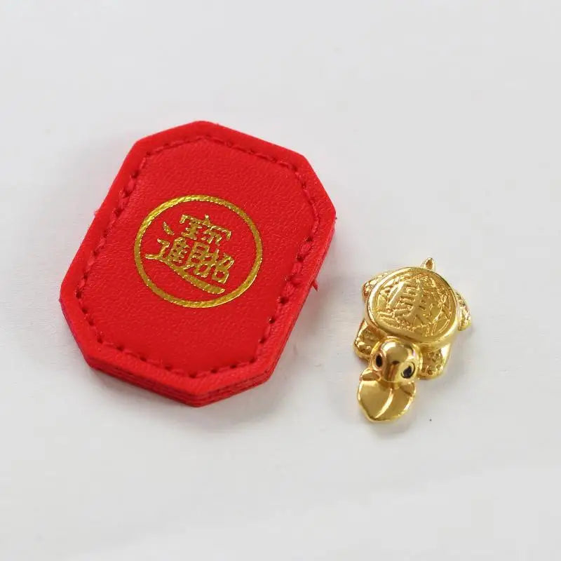 Feng Shui Money Turtle Lucky Charm Wallet Ornament – Gold