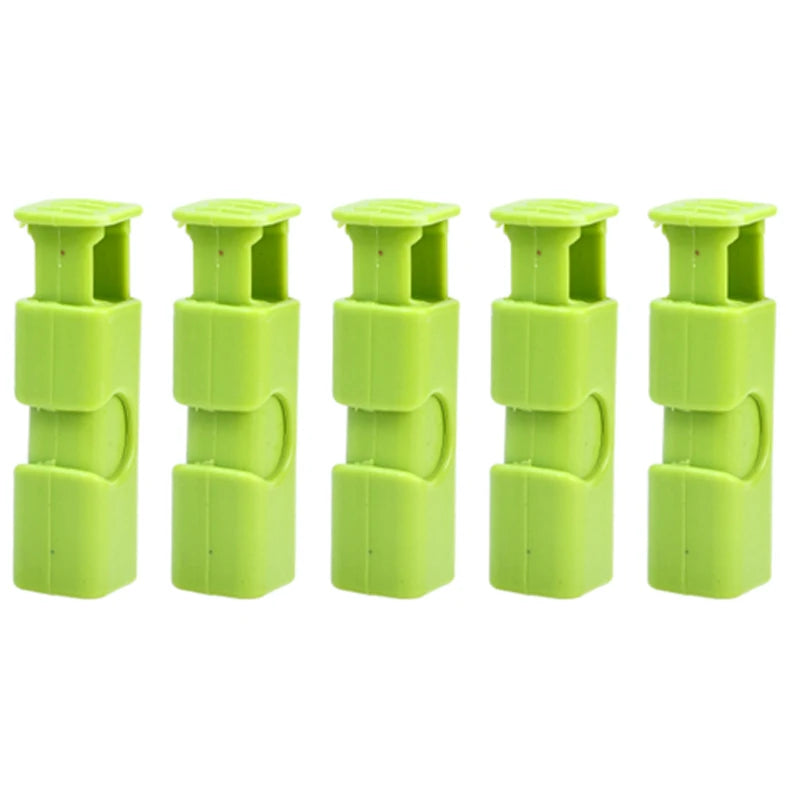 Snack Moisture Proof Sealing Clip Bread Bag Preservation Clip Plastic Bag Sealing Clip Milk Powder Bag Sealing Clips Practical Peaceful Pleasures Health and Wellness 5pcs green