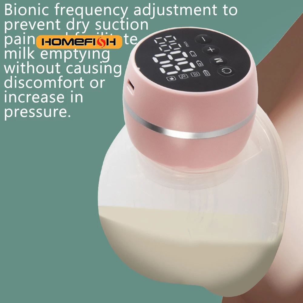 Wearable Electric Breast Pump Painless Double-Sided, Fully Automatic, Hands-Free Breast Collector for Breastfeeding Peaceful Pleasures Health and Wellness