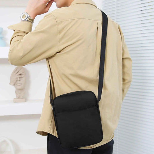 Casual Shoulder Bag for Men Bag Capacity Lightweight Material Side Sling Bag Suitable for Friend Family Neighbors Gift Peaceful Pleasures Health and Wellness