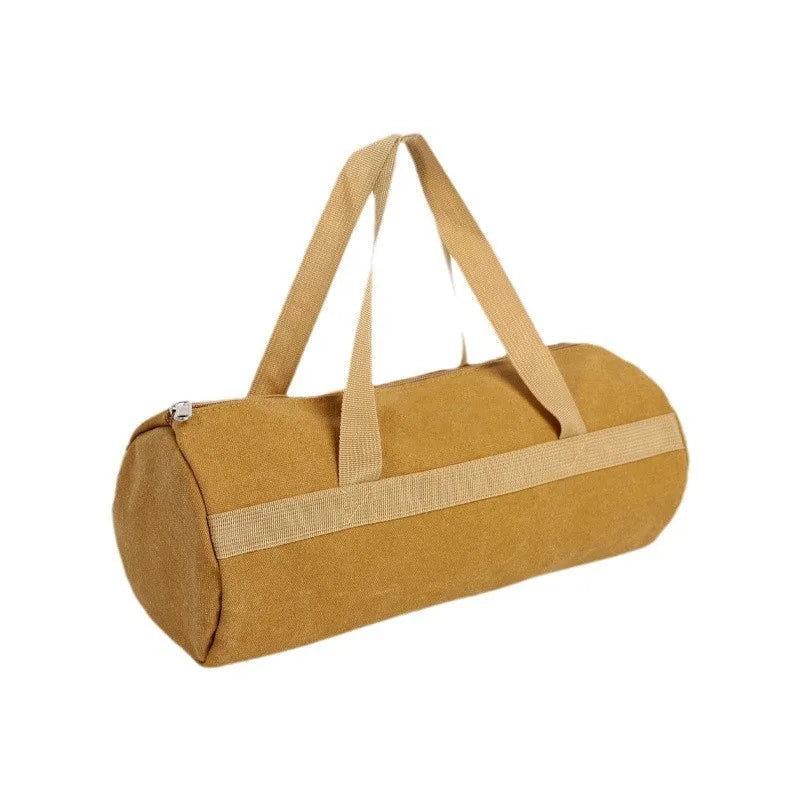 Outdoor Camping Accessory Storage Bag Tent Guy Ropes Stakes Tools Storage Bag Cylindrical Stake Storage Bag Cylindrical Bag Peaceful Pleasures Health and Wellness Khaki