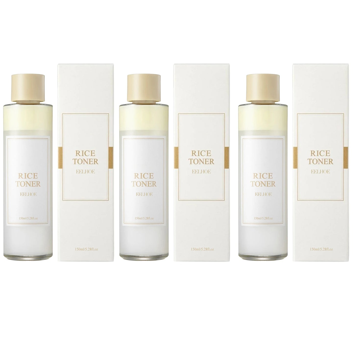 Rice Water Face Toner Essence Deep Moisturizing Repairing Skin Barrier Shrink Pore Brightening Anti Aging Nourishing Toner 150ml Peaceful Pleasures Health and Wellness 3 X 150ml Boxed