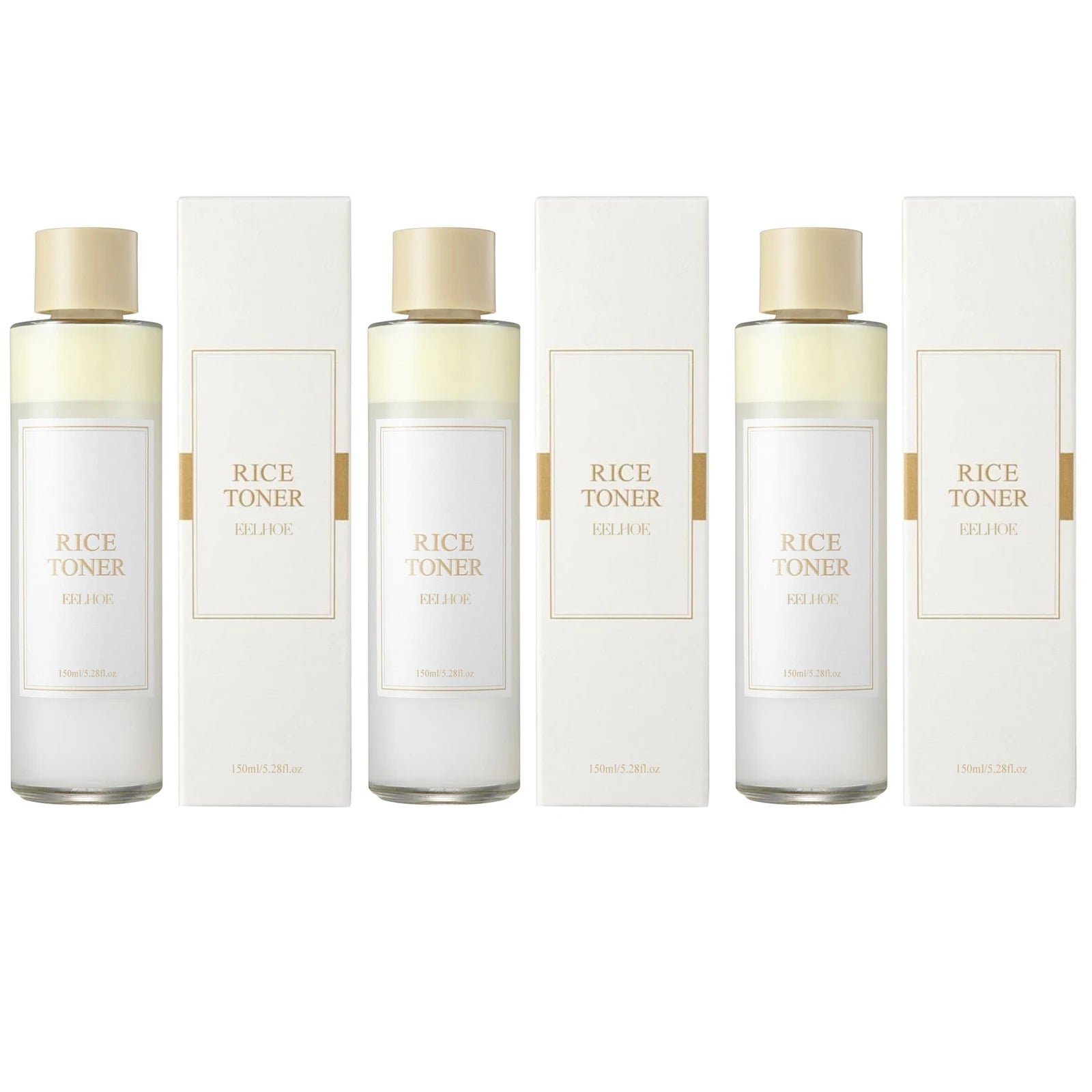 Rice Water Face Toner Essence Deep Moisturizing Repairing Skin Barrier Shrink Pore Brightening Anti Aging Nourishing Toner 150ml Peaceful Pleasures Health and Wellness 3 X 150ml Boxed