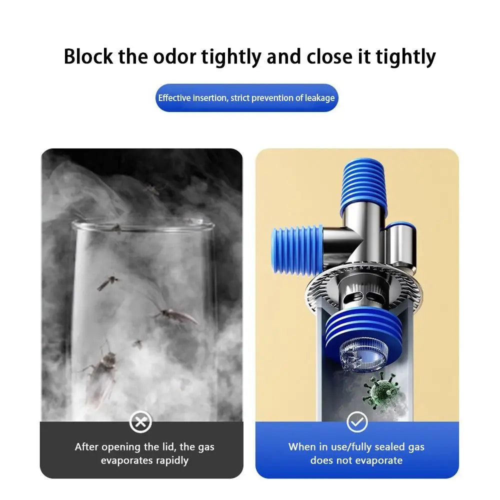 Anti-Odor Floor Drain Connector | Multi-Port Hose Adapter
