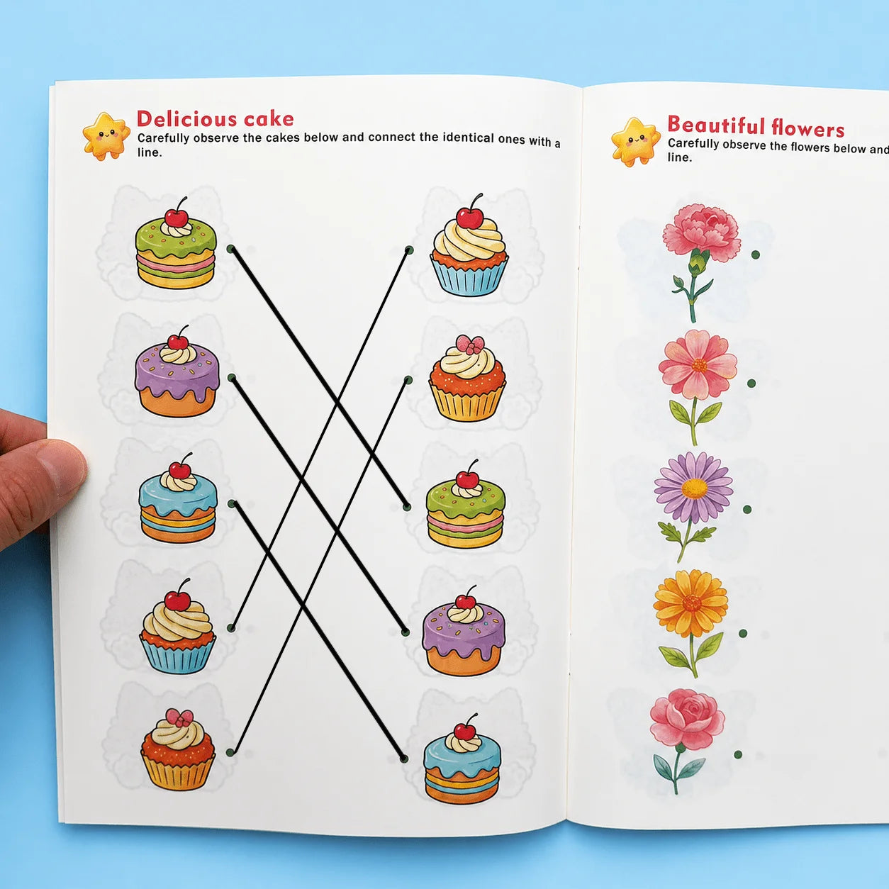 Find Same Matching Workbook 32 Pages Kids Visual Game Preschool