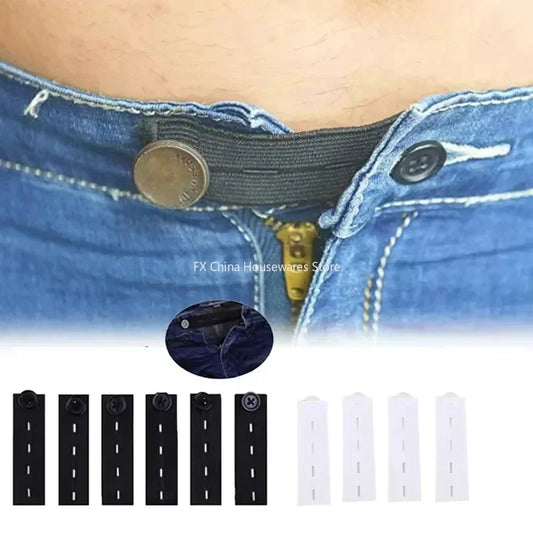 5pcs Pant Extender Belt Unisex Waist Band Tight Trousers Jeans Skirts Maternity Button Hooks Garment DIY Sewing Supplies Peaceful Pleasures Health and Wellness