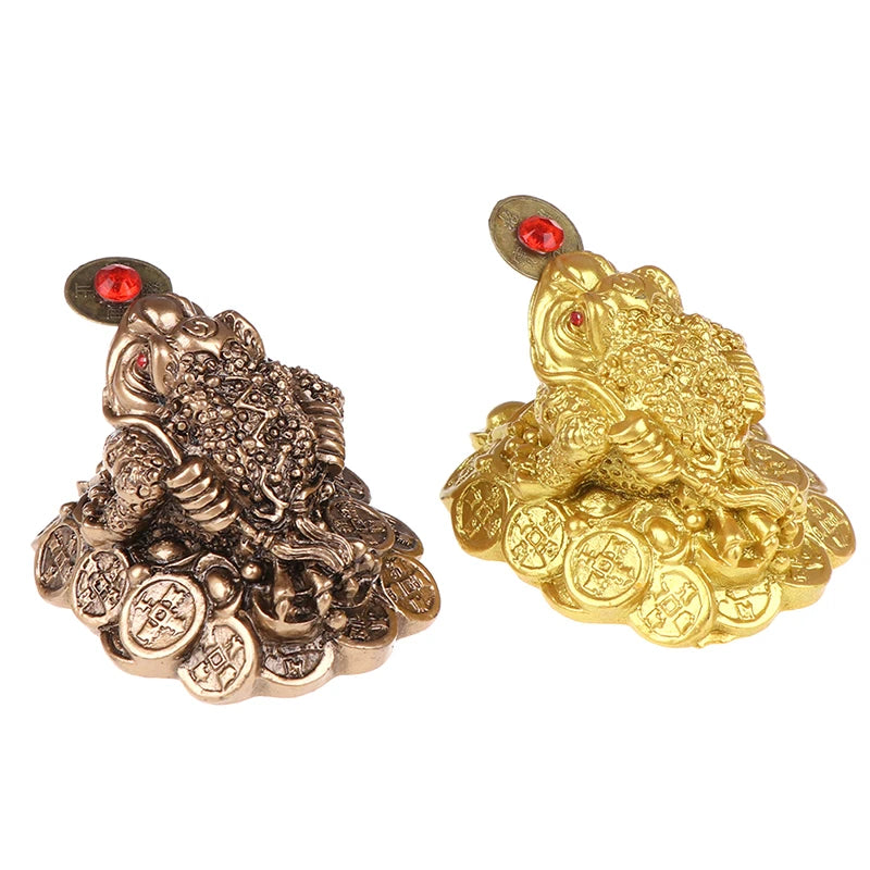 Feng Shui Money Frog Toad Coin Statue | Lucky Fortune Ornament