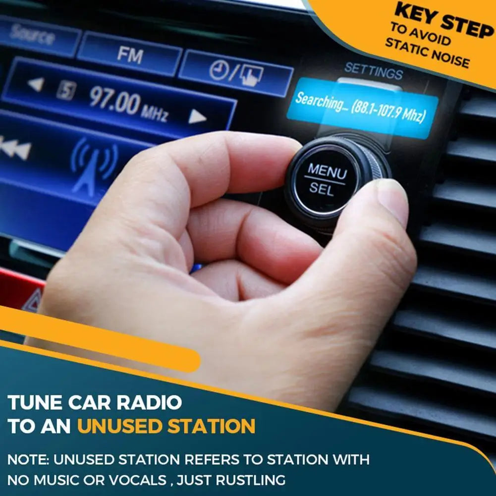 Bluetooth FM Transmitter for Car – 48W Fast Charge & Dual Mics