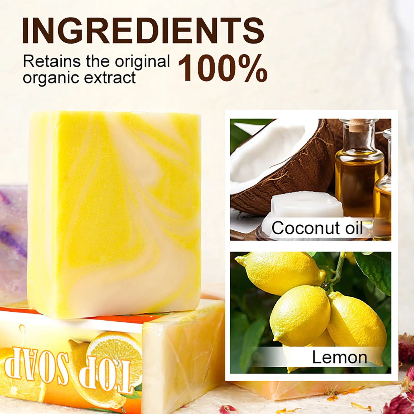 AILKE Lemon Brightening Soap Bar – Face & Body Cleanser 150g