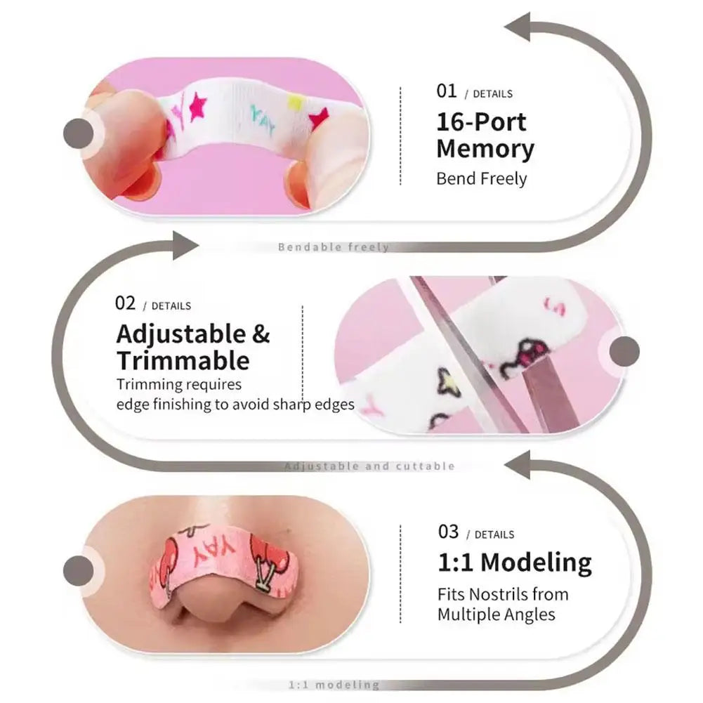 Self-Adhesive Nose Shaping Strips – Memory Foam Nose Corrector Peaceful Pleasures Health and Wellness