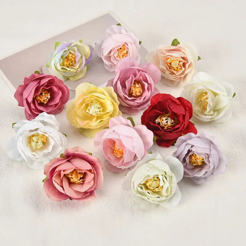 50/100 Pcs Multicolor Silk Rose Heads – Wedding & DIY Decor