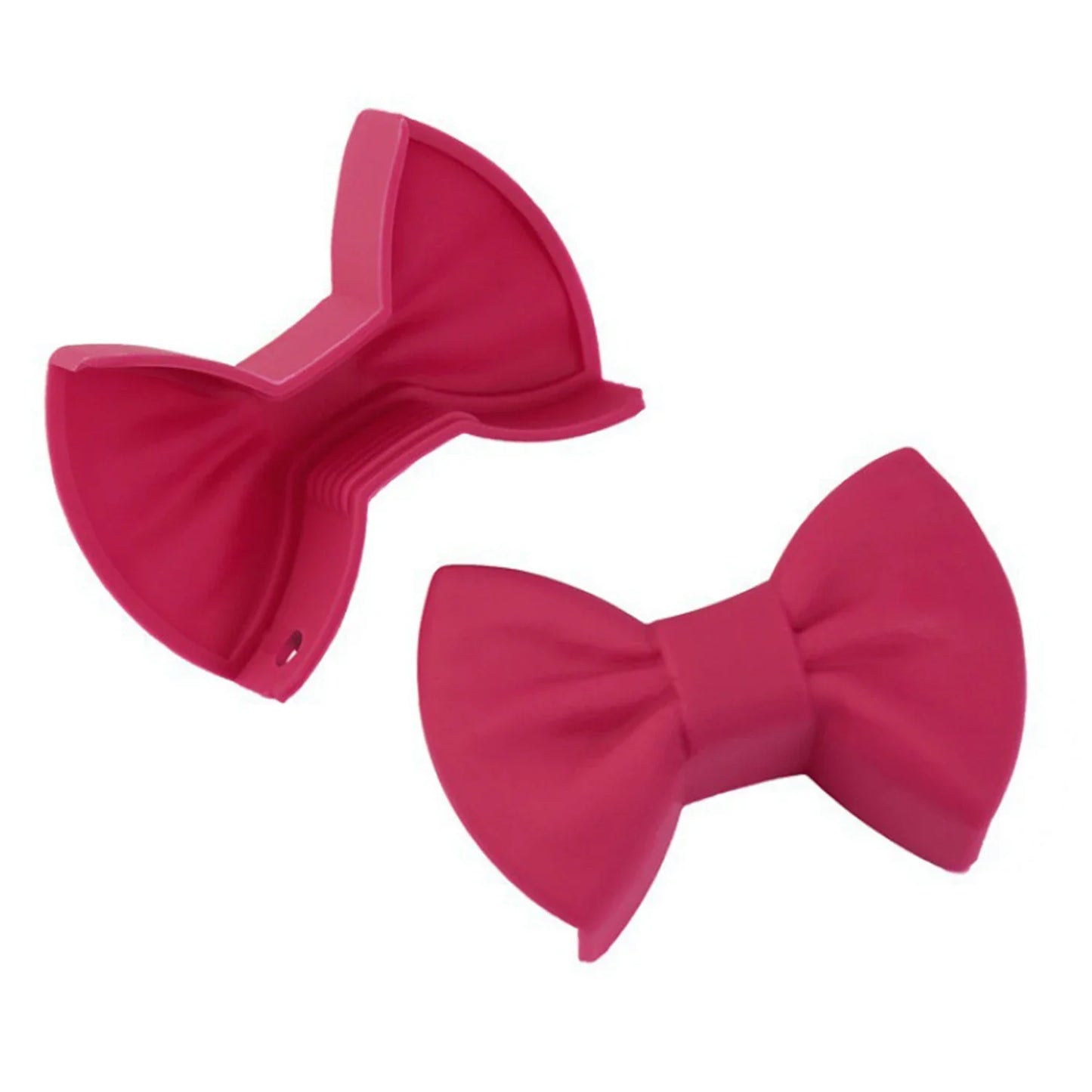 2PCS Silicone Oven Mitts Creative Bow Shape Oven Gloves Heat Resistant Pot Holders for Cooking Mini Oven Gloves Kitchen Tool Hot Peaceful Pleasures Health and Wellness Dark Red