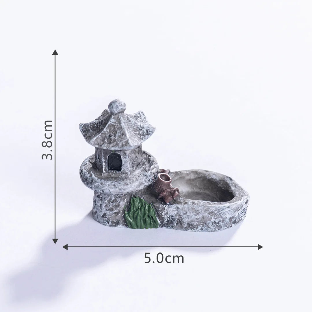 Miniature Landscape Mini Pool Model DIY Miniatures Fairy Garden Decor Micros Ponds Resin Craft Ornament Potted Bonsai Decor 피규어 Peaceful Pleasures Health and Wellness 10