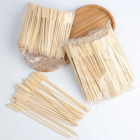 100/200PC Disposable Bamboo Skewer Sticks – BBQ, Fruit & Party Bamboo Skewer Sticks Oasis Select