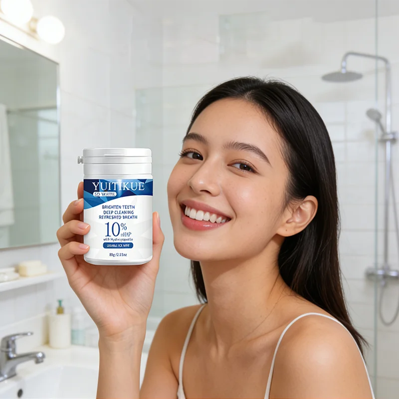 Yuitikue 5D White Teeth Powder, 10% Hydroxyapatite Tooth Brightening Powder for Deep Cleaning & Fresh Breath, 80g Peaceful Pleasures Health and Wellness