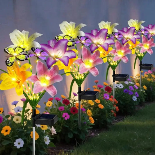 Solar Butterfly Flower Garden Light | Waterproof LED Ground Lamp Solar Garden Light Oasis Select