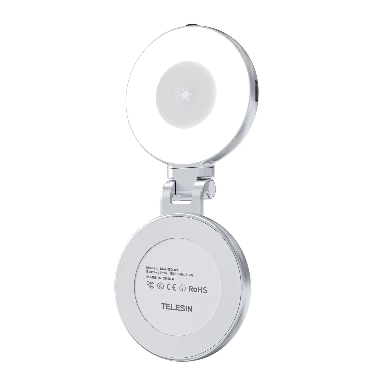 TELESIN Smartphone Magnetic Fill Light Mini Selfie Ring Fill Light 3 Modes Mirror Light for Iphone XIAOMI HUAWEI SAMSUNG Phone Peaceful Pleasures Health and Wellness WHITE