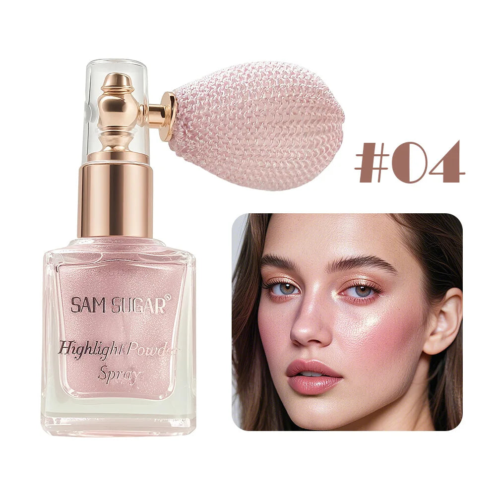 SAM SUGAR Fine Glitter Highlighter Spray – Face & Body Shimmer