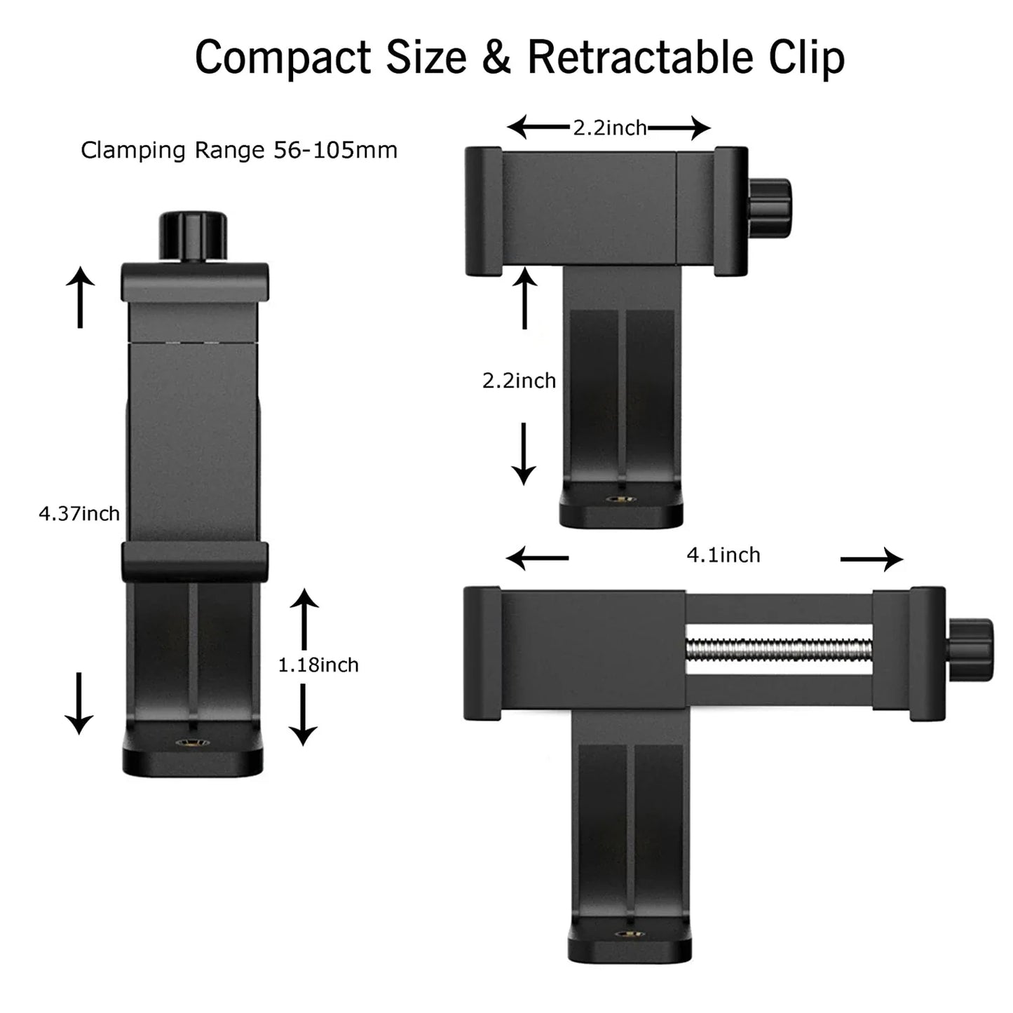 Phone & Action Camera Chest Strap Mount | 360° Clip