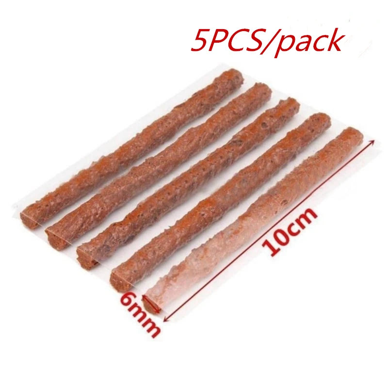 Tubeless Tire Repair Strips – Natural Rubber Plugs, 5 or 50 Pack