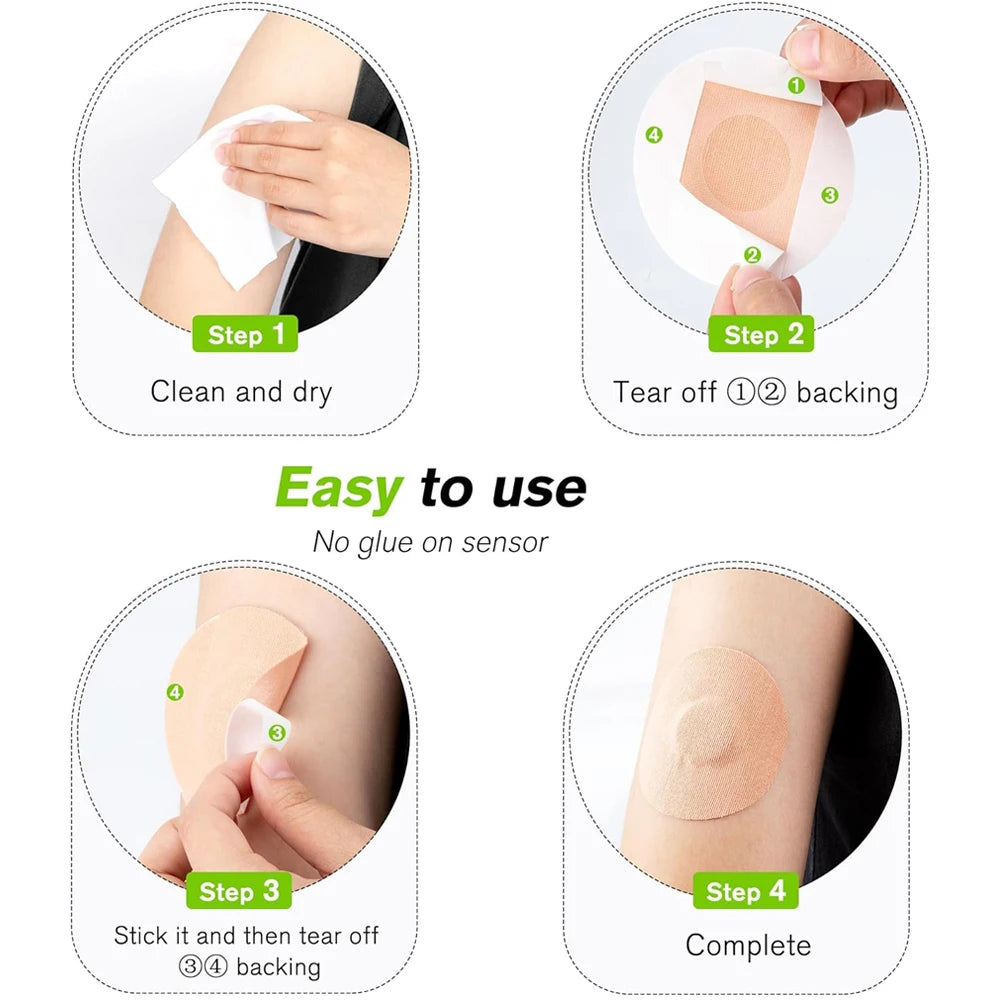 Waterproof CGM Sensor Covers for Libre 1/2/3 & Dexcom (10pk) CGM Sensor Patch Peaceful Pleasures Health and Wellness