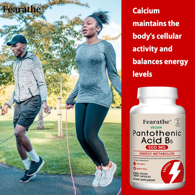Pantothenic Acid B5 500mg Vitamin B Complex Capsules - Energy & Metabolism Support, Regulates Cellular Balance,Vegan Gluten-Free Peaceful Pleasures Health and Wellness
