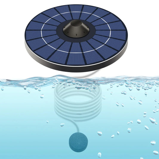 Solar Floating Pond Aerator Pond Oxygen Pump with Air Hose and Bubble Stone Bubble Oxygenator Auto Off for Garden Pond Peaceful Pleasures Health and Wellness