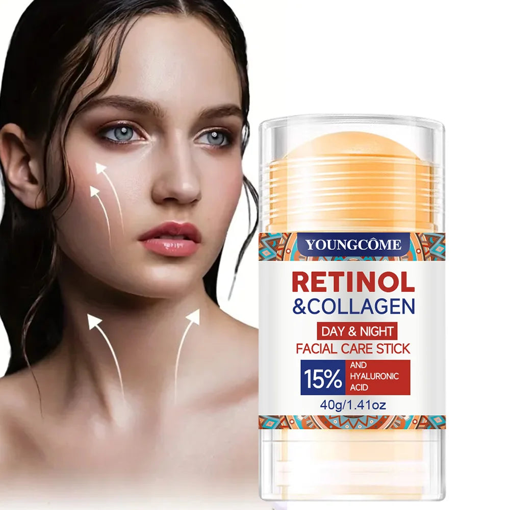 Retinol& Collagen Day & Night Facial Care Stick Moisturizing Cream Deep Hydration Suitable for dry Aging Face Cream Peaceful Pleasures Health and Wellness