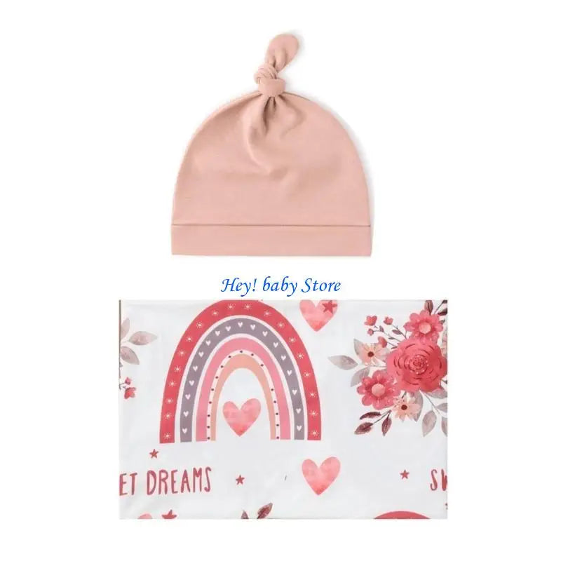 Bamboo Newborn Swaddle Blanket & Turban Hat Set | 25 Colors