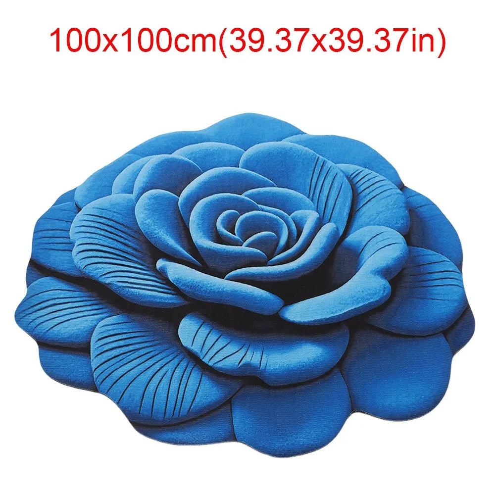 Peony Flower Shaped Non-Slip Floor Mat | Soft Absorbent Rug