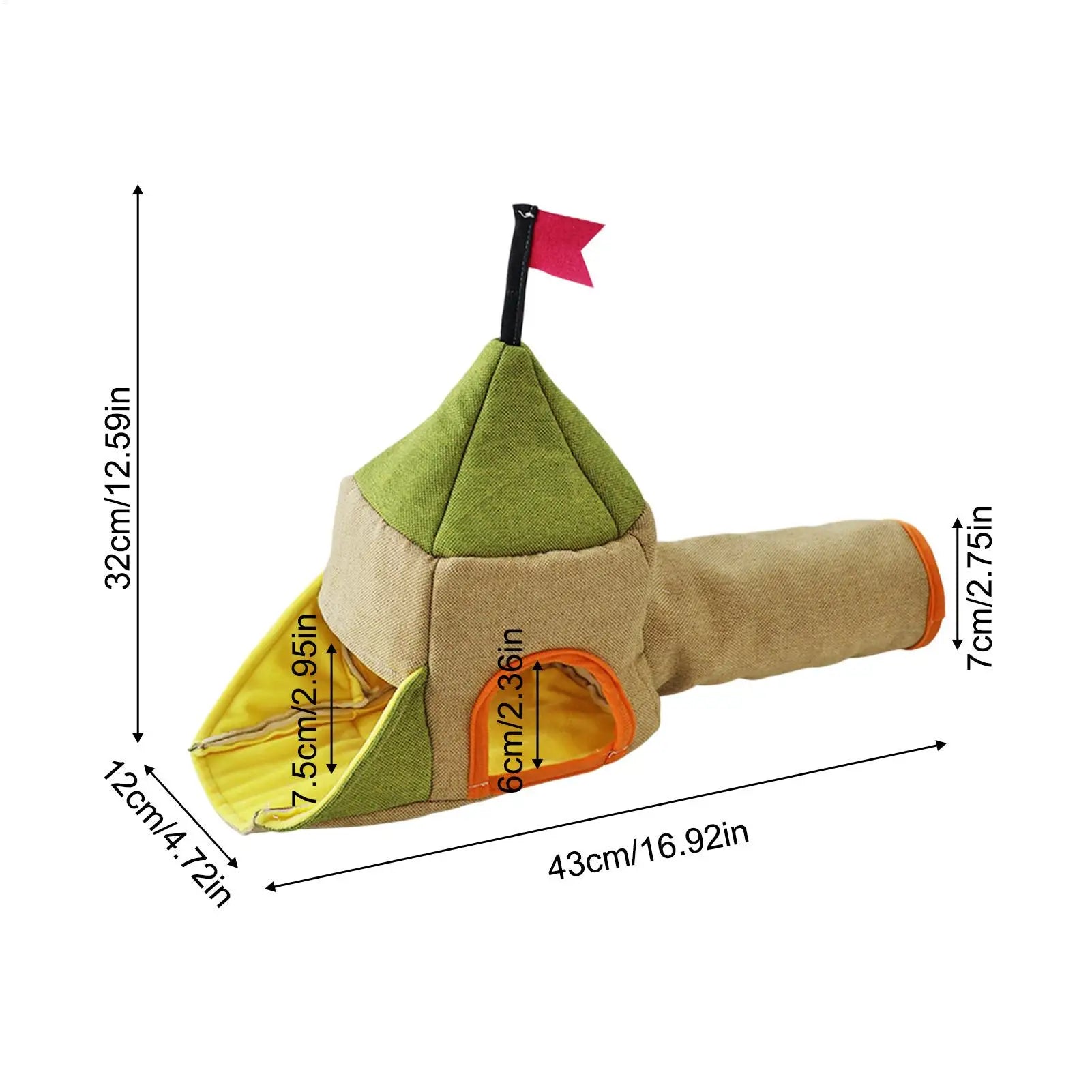 Hamster Toy Unnel Soft Three-Entrance Habitat Small Animal Tunnel Pet House for Hedgehog Chinchilla Bunny Chewing Resting Peaceful Pleasures Health and Wellness