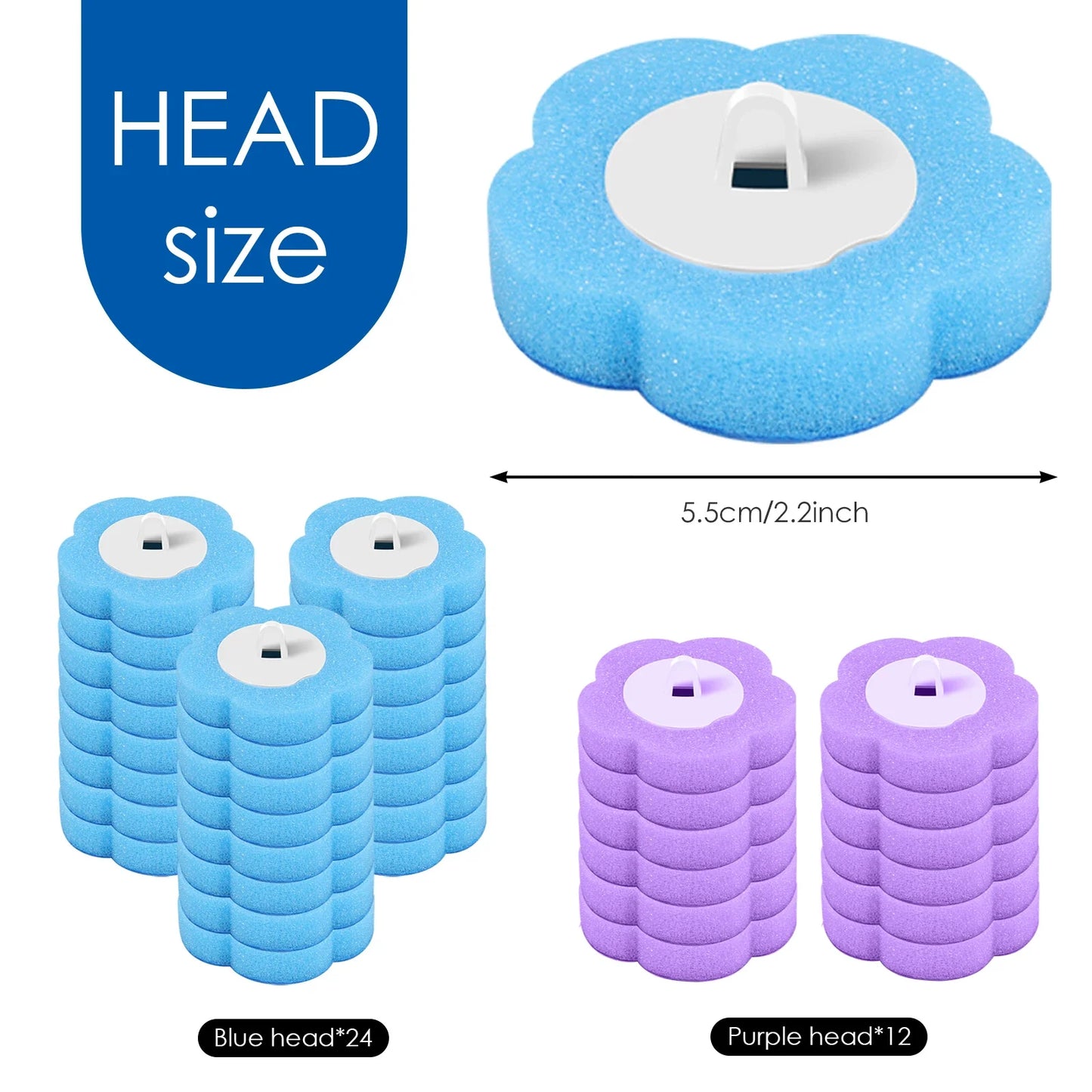 Wall-Mounted Disposable Toilet Brush Set | 18/36 Replacement Heads