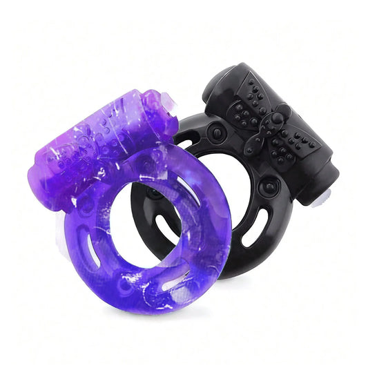 Men's fine lock ring time-delay ring butterfly crystal set vibrating ring time-delay solid semen adult sex toys wholesale Peaceful Pleasures Health and Wellness Default