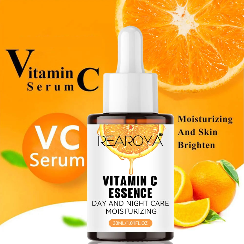 Vitamin C Face Essence Lifting Firming Fade Fine Lines Whitening Brighten Moisturizing Nourish Day and Night Cream Skin Care Peaceful Pleasures Health and Wellness