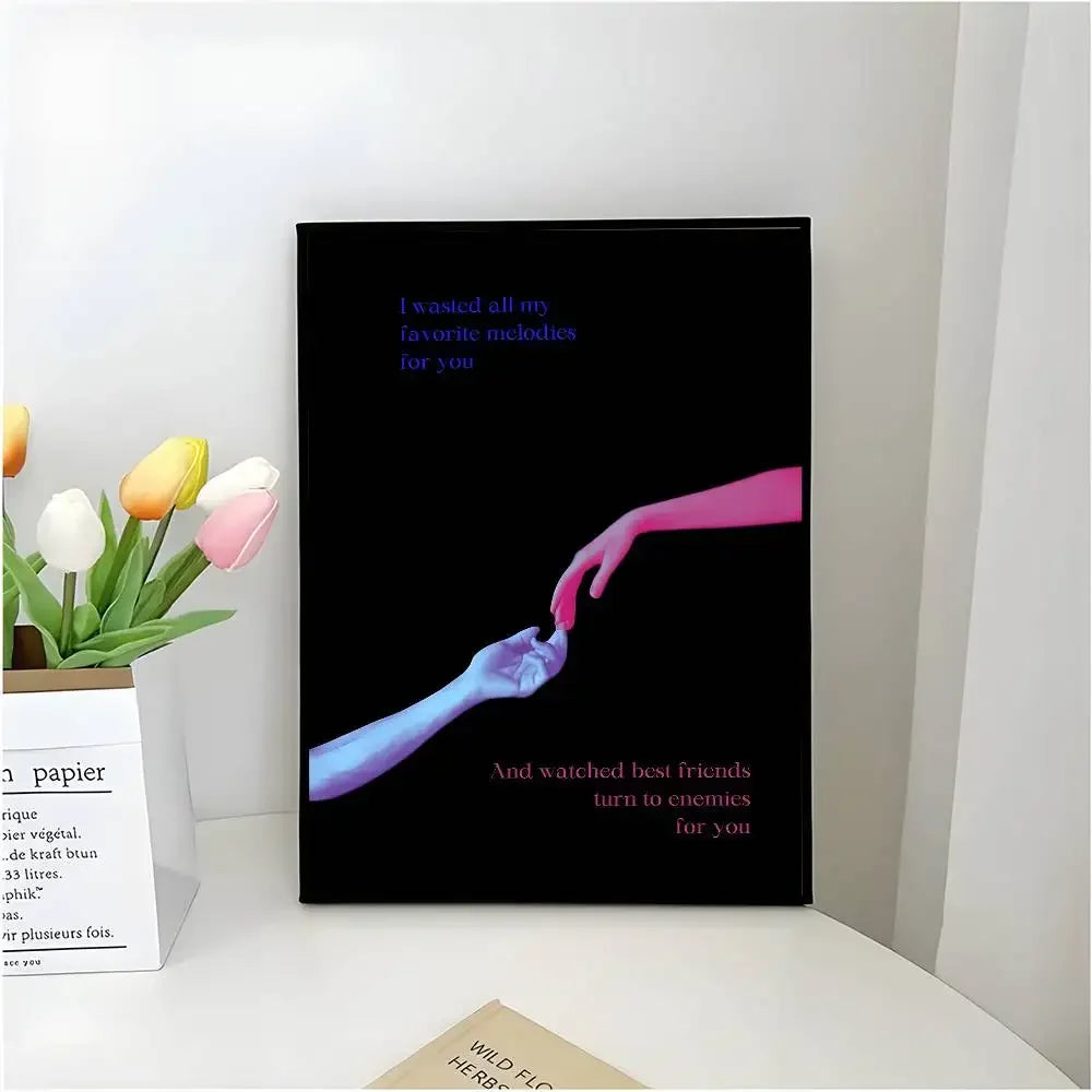 Who Really Cares-T-TV Girl Album Aesthetic Canvas Painting Posters and Prints Wall Picture For Living Room Decoration Peaceful Pleasures Health and Wellness z8 50x70cm Unframed