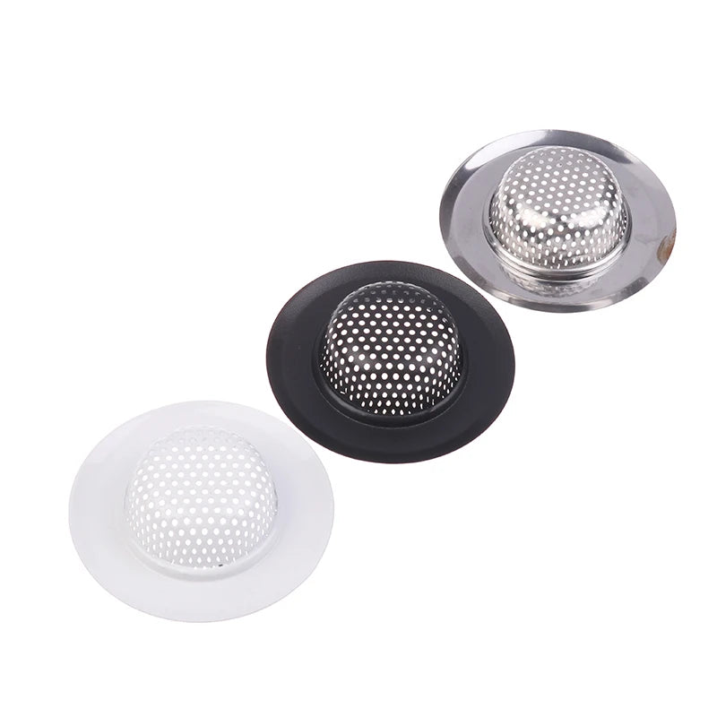 2PCS Silver/White/Black Kitchen Stainless Steel Sink Filter Mesh Shower Floor Drain Hair Catcher Stopper Food Slag Drainer Peaceful Pleasures Health and Wellness