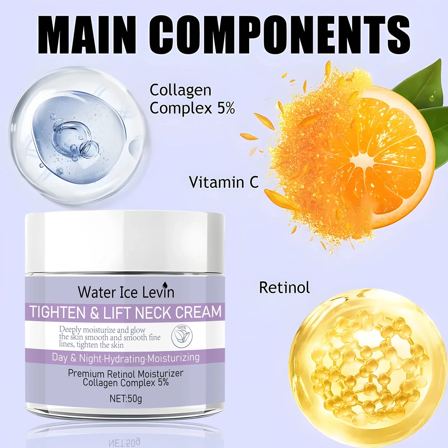 Day & Night Firming Cream – Collagen, Retinol & Hyaluronic Acid