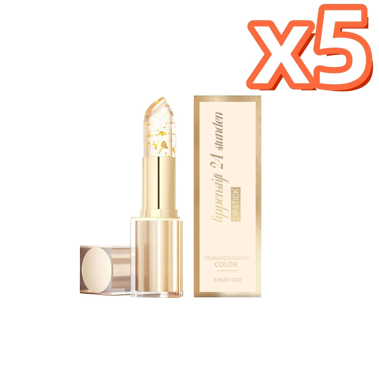 Gold Foil Color-Changing Lipstick | Hyaluronic Acid Lip Balm