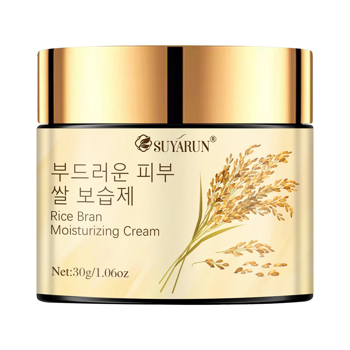 SUYARUN Korean Rice Extract Hydrating Face Cream 24H Moisture - Brightening Nourishing Skincare for Dry Sensitive Skin All Types Peaceful Pleasures Health and Wellness 30g