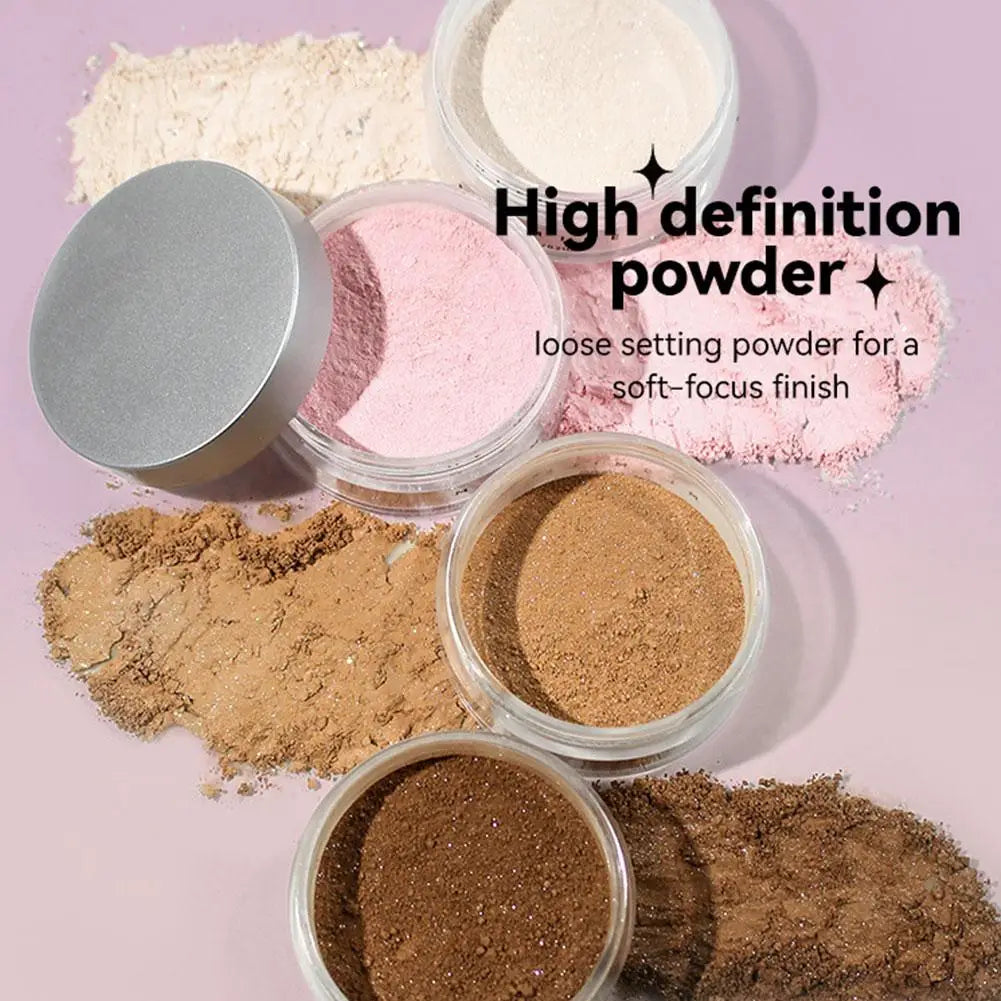 Glitter Loose Setting Powder – Oil Control Shimmer Face Makeup
