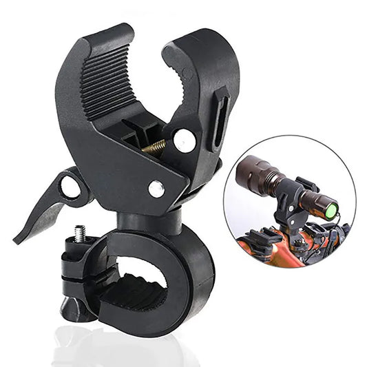 90/360° Rotating Bike Handlebar Flashlight Mount Clamp Holder Bike Light Mount Peaceful Pleasures Health and Wellness