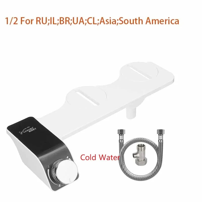 Ultra-Slim Non-Electric Bidet Attachment | Double Nozzle