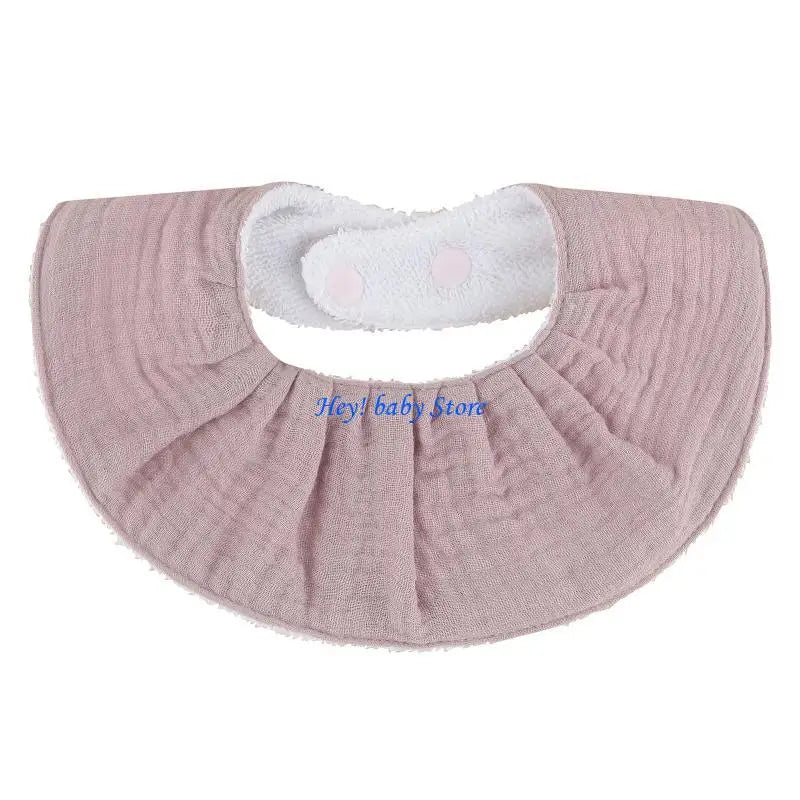 Adjustable Button Baby Bib & Burp Cloth | Soft Cotton 0–12M